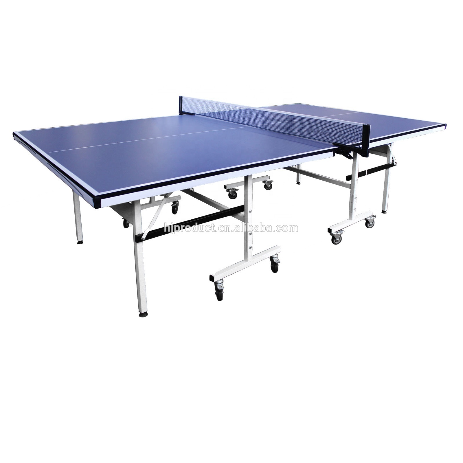 Table Tennis Folding Table - Full Set Moveable Wheels Ping Pong
