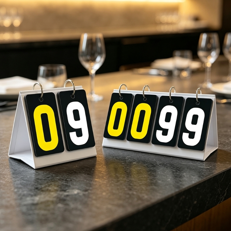 Table Tennis Scoreboard - Manual Scoring Board for Cue Sport