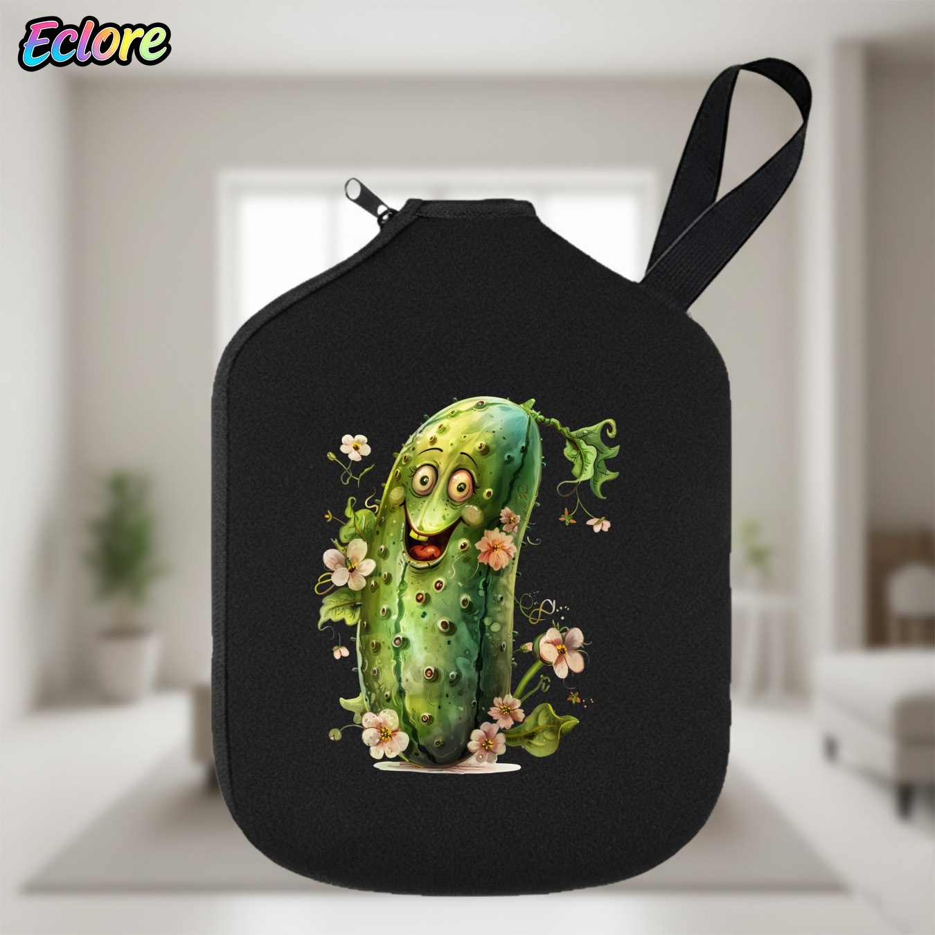 Table Tennis Games - Cartoon Smile Pickleball Paddle Cover Soft