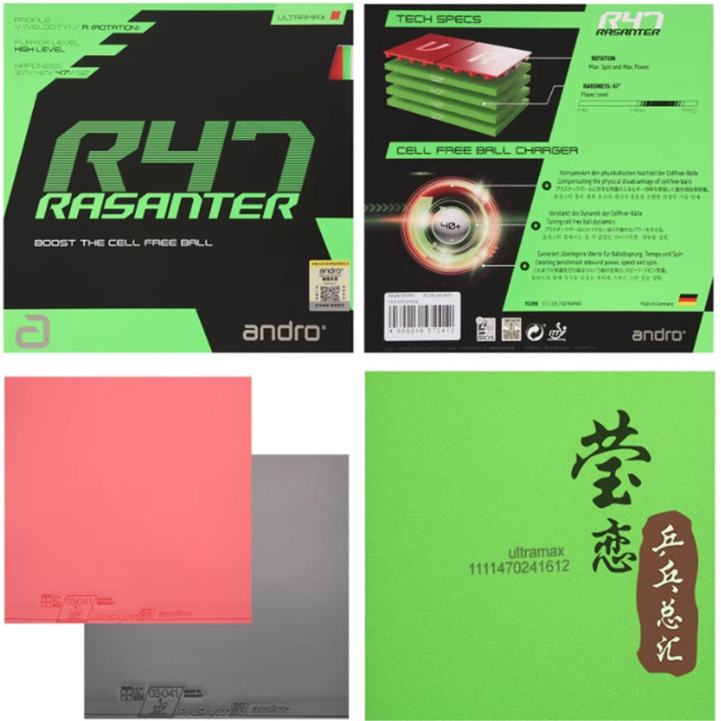 Andro Rasanter R45 47 50 C45 4 - Table Tennis Games review and price