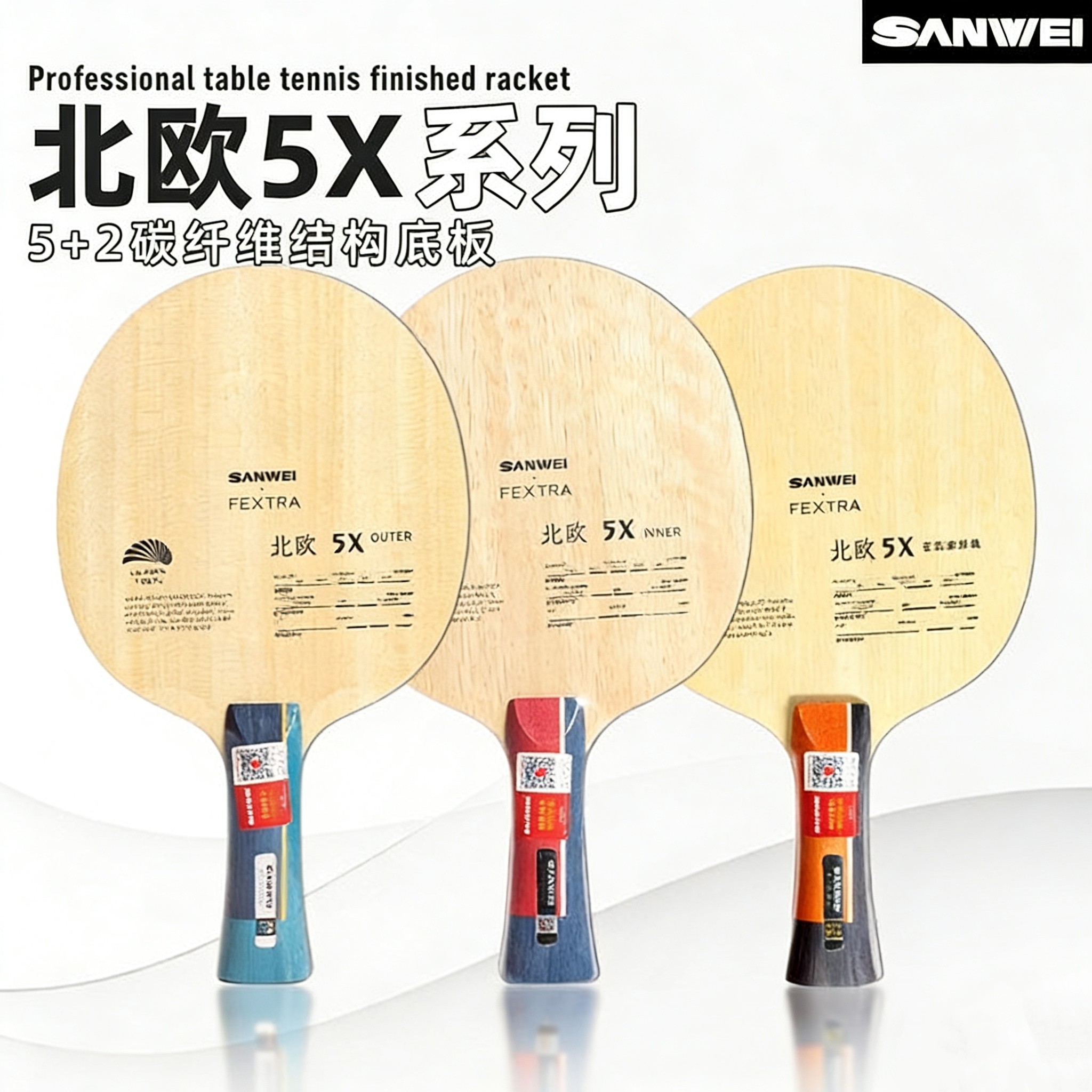 SANWEI FEXTRA 5X Blue/Yellow A - Table Tennis Blades review and price